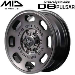 MID NITRO POWER D8 PULSAR �O���X�X���[�N/�}�V���h�t�F�C�X �z�C�[��4�{�Z�b�g6.0J-15�C���` 6��/PCD139.7 �C���Z�b�g+33 �n�u�a:106.1�� ���ʌ`��:M12 60°�e�[�p�[����p�y���������E����s�z