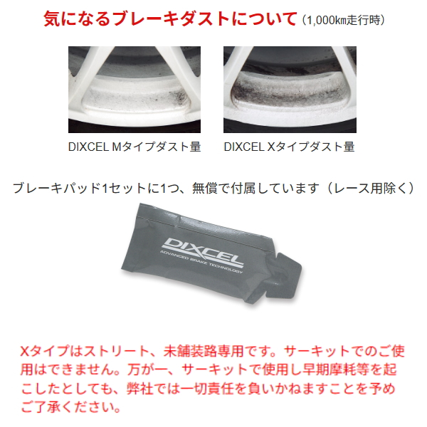DIXCEL X-typeブレーキパッドR用SS16S/SS16SA MINI PACEMAN R61 COOPER S/COOPER S ALL4  13/3～ | PartsDepot
