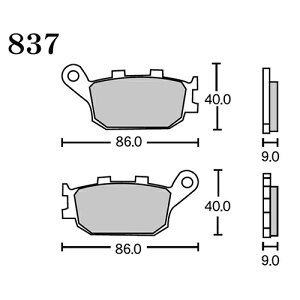 RK Japan FINE ALLOY 55(�t�@�C���A���C55) �u���[�L�p�b�h FA5 837 837FA5 �o�C�N