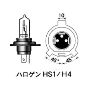 M&H HS1/H4 12V45/45W PK43T-38 B2C(B2�N���A) 16BH B2C �o�C�N �w�b�h���C�g��