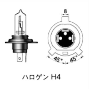 M&H H4 12V60/55W P43T-38 C(�N���A) �ϐk 16H C �o�C�N �w�b�h���C�g��