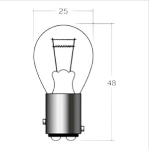 M&H 12V18/5W BAY15D 1P3404 �o�C�N �E�C���J�[�E�e�[����