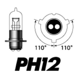 M＆H バイク 電球 ヘッドライト球 PH12 12V40/40W 特殊 S6K(S2スーパーゴースト6000) 102 S6K