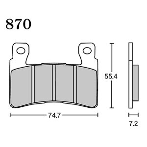 RK Japan MEGA ALLOY X(���K�A���CX) �u���[�L�p�b�h MAX 870 870MAX �o�C�N