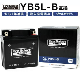 ProSelect バイク バッテリー GL-PB5L-B ナノ・ジェルバッテリー(YB5L-B 互換)(ジェルタイプ 液入充電済)
