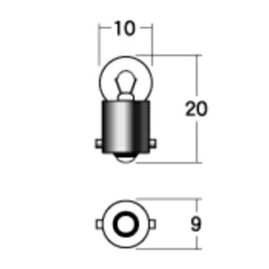 M&H A7113 12V3.4W BA9S 2pbN oCN [^[