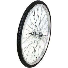 26インチ 自転車 26×1 3/8 14T 37-590 後輪リム完組 バンド用アルミリム 1本 タイヤ チューブ 付 シティサイクル ママチャリ