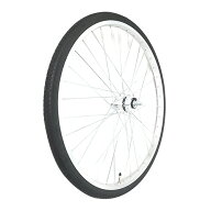 26インチ 自転車 26×1 3/8 37-590 前輪リム完組ハブダイナモ付(E2端子) アルミリム 1本 タイヤ チューブ…