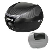 SHAD(シャッド) 【セット品】SH34 トップケース カーボン バックレスト セット バイク