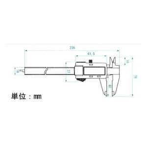 ESCO(エスコ) デジタルノギス 左利き用 150mm EA725CJ-150
