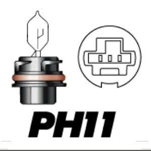 M&H PH11 12V40/40W B2�z���C�g�X�e���X 101 SS �o�C�N �w�b�h���C�g��