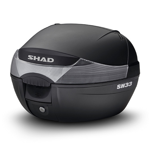 SHAD（シャッド） バイク トップケース リアボックス SH33 無塗装ブラック インキー無し キーレス フルフェイス収納 33L