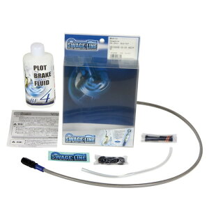 SWAGE-LINE �t�����g�z�[�X�L�b�g �u���b�N/�N���A TW200/225 00-07 BAF300 �o�C�N �u���[�L�z�[�X