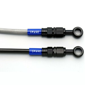 SWAGE-LINE �t�����g�z�[�X�L�b�g �u���b�N/�u���b�N KLX125 10-16 BAFB732 �o�C�N �u���[�L�z�[�X