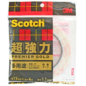 3M �����̓v���~�A�S�[���h ���p�r���ʃe�[�v 12mm×4m×1.1mm SPG-12 �����p�i