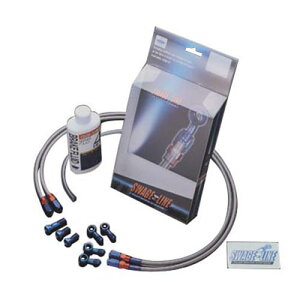 SWAGE-LINE �t�����g�z�[�X�L�b�g ���b�h&�u���[/�u���b�N KLX125 10-16 SAFB732 �o�C�N �u���[�L�z�[�X