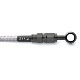 SWAGE-LINE(スウェッジライン) バイク ブレーキホース イージーオーダーホース ステンブラック/クリア SF-SF 450mm BTK-1010M-0450