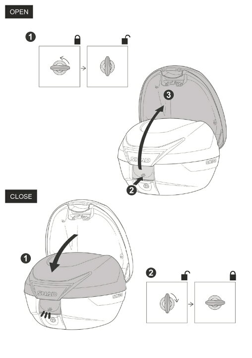 楽天市場】SHAD(シャッド) バイク トップケース リアボックス 34L フル 