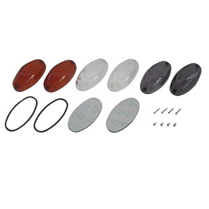 POSH Faith(ポッシュフェイス) 補修レンズ オーバルタイプ OR 1PC 097021-SP バイク ウインカー