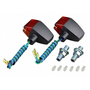 POSH Faith(ポッシュフェイス) CスリムシャープBK/OR ダブル球無 2PC/SET 095446-06 バイク ウインカー