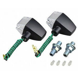 POSH Faith(ポッシュフェイス) CスリムシャープBK/CL シングル球無 2PC/SET 095047-06 バイク ウインカー