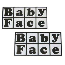 BABYFACE(ベビーフェイス) バイク 外装 デカール・ステッカー・エンブレム オリジナルステッカー 90mm×46mm 2枚 011-1S0102