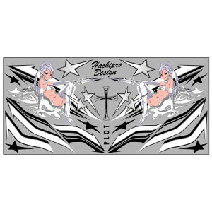 PLOT(�v���g) �f�J�[�� �f�r���v���g�^�� B&W L �ėp BLK&WHT L�T�C�Y PDK100BW-L �o�C�N