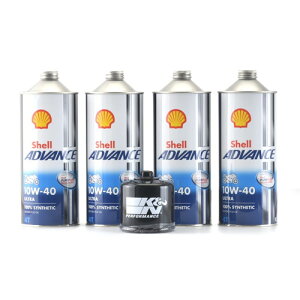 K&N Ducati GWICEtB^[Zbg KN-153/ShellADVANCE 4T ULTRA 10W-40 4L SET-153-4TU10404 oCN ICtB^[EICGg