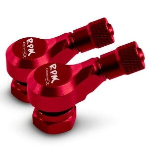 RPM(レーシングプロジェクトモーターサイクル) アルミエアバルブ 70度2個セットレッド TA-RPM-VA002RD バイク
