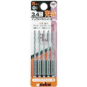 ���j�J(unika) �[�d�h���C�o�[�r�b�g�h���� 4.3mm 5�{�Z�b�g DP5RJ43