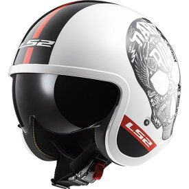LS2(エルエス2) バイク ジェットヘルメット SPITFIRE ホワイト ブラック XXL 1212A106
