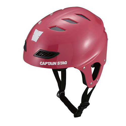 - 卸直営 安い CAPTAIN STAG キャプテンスタッグ 日用品 雑貨 スポーツヘルメット US-3206 CS EX レッド キッズ