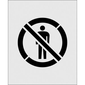 アイマーク ステンシル 絵の立入禁止 文字サイズ140×140mm 文房具・コピー用紙