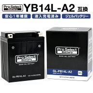 ProSelect バイク バッテリー GL-PB14L-A2 ナノ・ジェルバッテリー(YB14L-A2 互換)(ジェルタイプ 液入充…