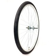 26インチ 自転車 26×1 3/8 14T 37-590 後輪リム完組 ローラー用アルミリム 1本 タイヤ チューブ 付 シテ…