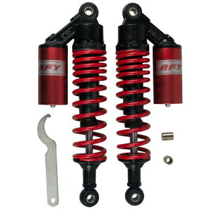 エナジープライス リアサスペンション タンク付 320mm リアショック CB400 XJ400 XJR400 ゼファー ZRX ブラックレッド 2本入 バイク