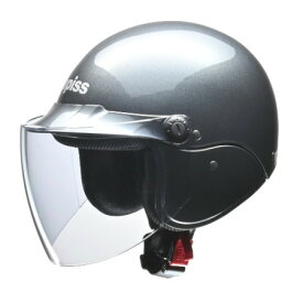 リード工業(LEAD) バイク apiss(アピス) AP-603 セミジェットヘルメット ガンメタリック フリー