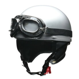 リード工業(LEAD) バイク 半帽ヘルメット CROSS CR-750 ビンテージハーフヘルメット シルバー フリー