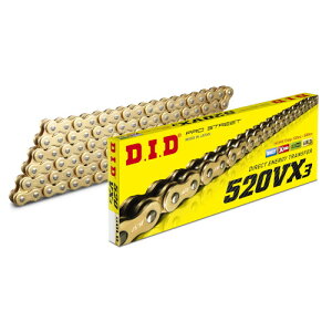 DID(�哯�H��) VX�V���[�Y�`�F�[�� 520VX3-120L ZJ(�J�V��) �S�[���h DID520VX3-120ZJ G&G �o�C�N