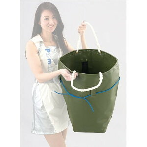 PA-MAN(パーマン) 布バケツ 大 ミキサー車用 ロープ付 φ420×240×240×560mm 洗車 トラック