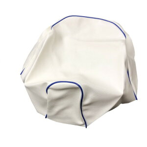 ALBA 日本製シートカバー 張替タイプ ホワイト/ブルー YCH2012-C20P50 バイク 外装