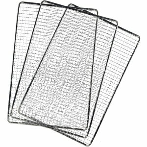 CAPTAIN STAG(キャプテンスタッグ) 炭焼一番 万能 角型焼きアミ 300×450mm 3枚セット M-6619 アウトドア用品 バーベキュー・焚き火