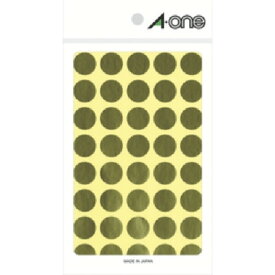 3M エーワン[[TM上]] カラーラベル 丸型 15mmΦ 金 (8枚入) 日用品