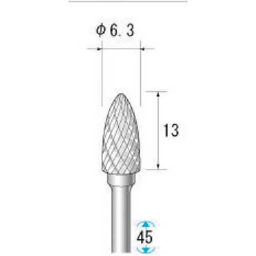 売れ筋ランキング - ナカニシ 整備工具 ドリル 超硬アロイカッター ロー付 刃長12.7mm 期間限定送料無料 トンガリ 刃径6.3mm