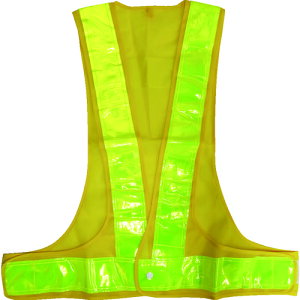 ミズケイ 安全ベスト/70mmタイプキングサイズ<黄/黄> 防犯・防災用品