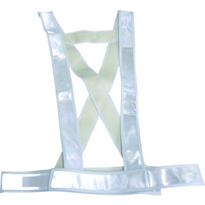 ミズケイ タスキ型安全ベストキングサイズ ホワイト 防犯・防災用品