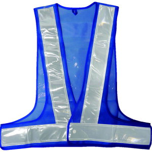 ミズケイ アピール安全ベスト「宣伝マン」<青/白> 防犯・防災用品