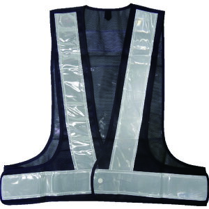 ミズケイ アピール安全ベスト「宣伝マン」<紺/白> 防犯・防災用品