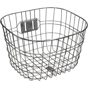 エナジープライス 丸型ワイヤーバスケット ステンレス 自転車 フロントバスケット・新聞・前カゴ