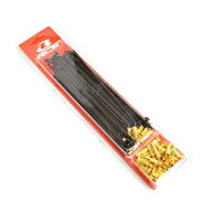 RCB(レーシングボーイ) リム専用スポーク 157-9 ブラックスポーク/ゴールドニップル 36セット入 01SS007Z…